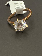 10k round  stone round engagement moissanite stone