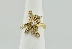 14k flower ring