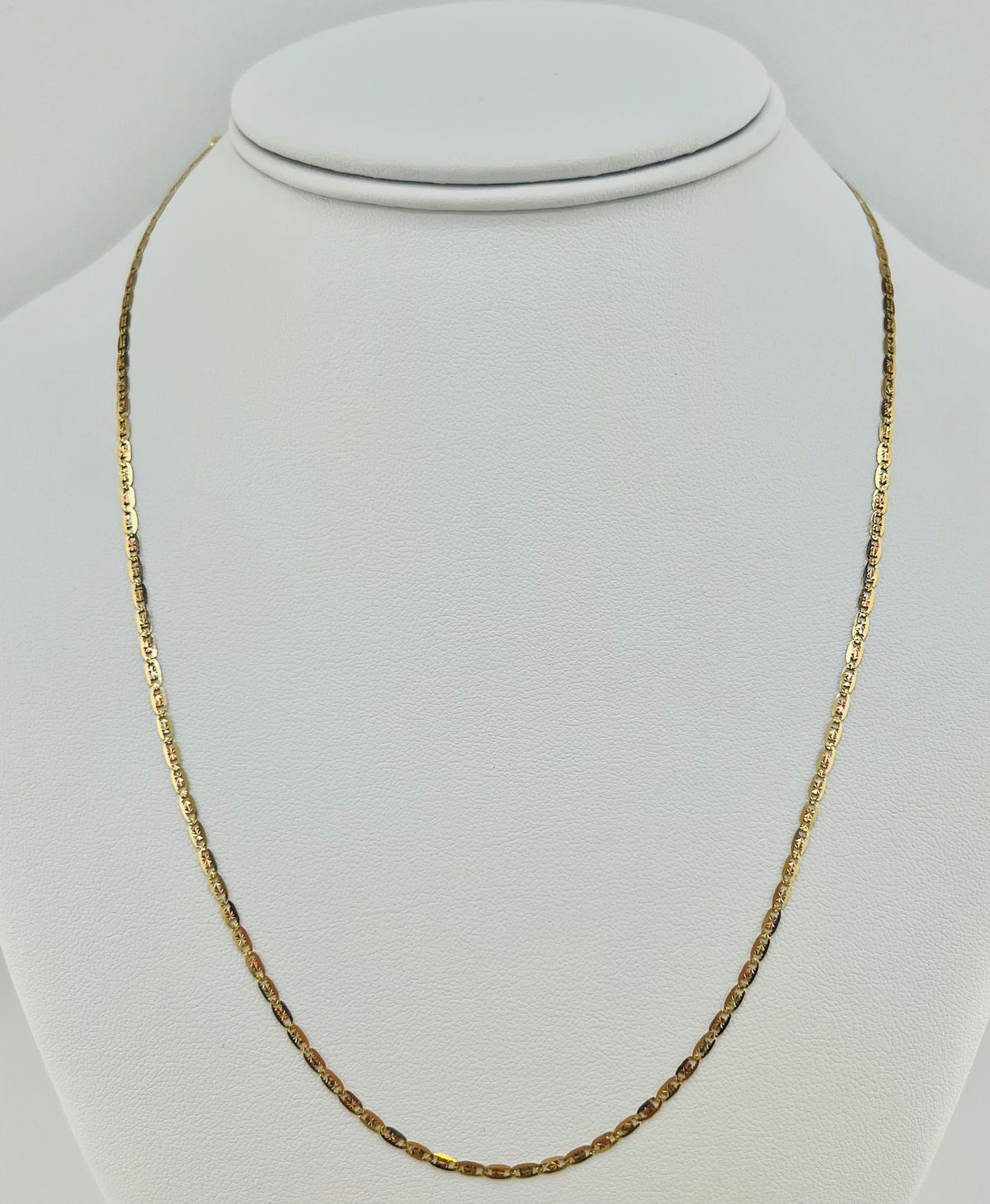 14k necklace tri-colored valentino 20”