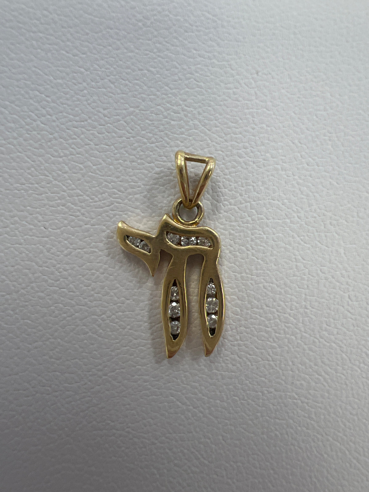 14k letter pendant w/ stones