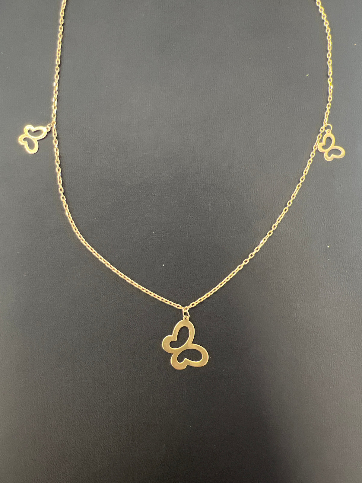 14k butterfly necklace