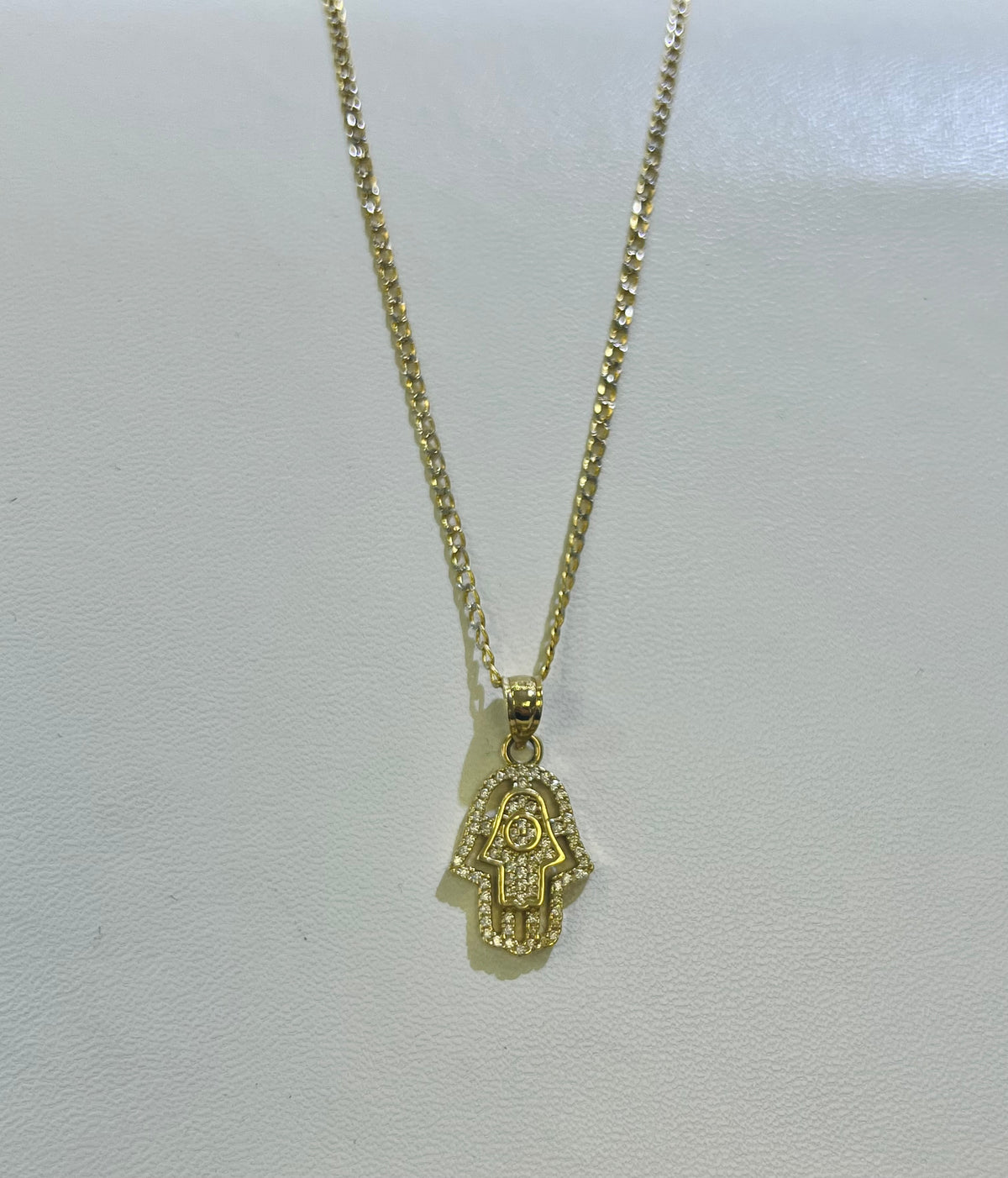 14k Fatima hand necklace