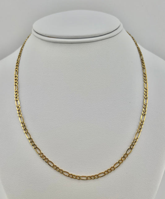 14k Necklace figaro style 18”