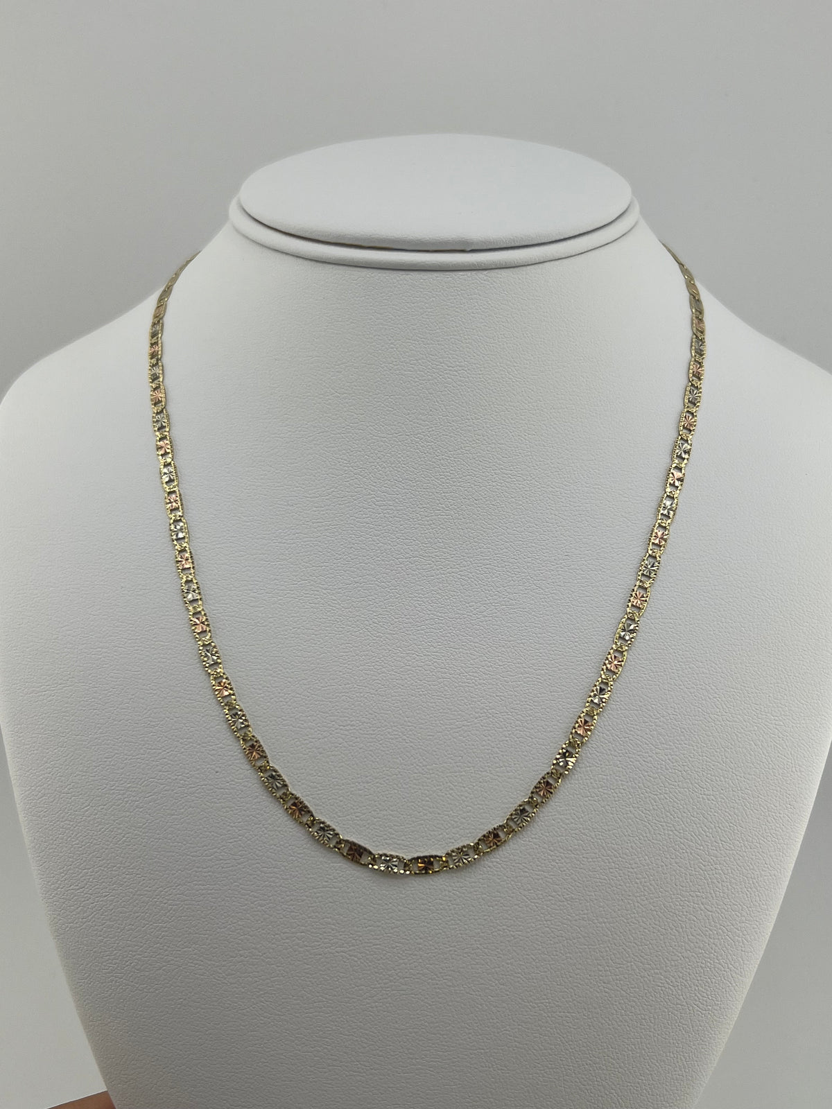 14k necklace valentino style 18”