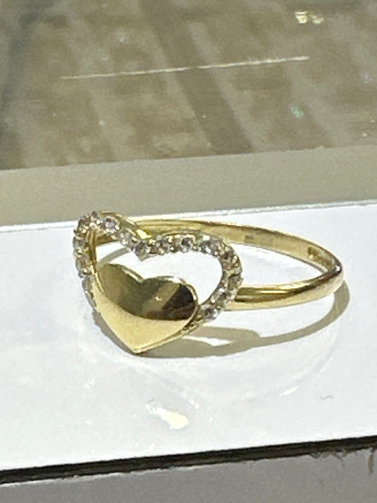 14k ring hearts