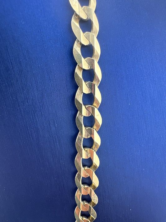 14k Necklace cuban style plain  30” 9.4mm