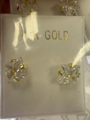 14k earring round 6mm stud