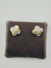 10k diamond flower earing