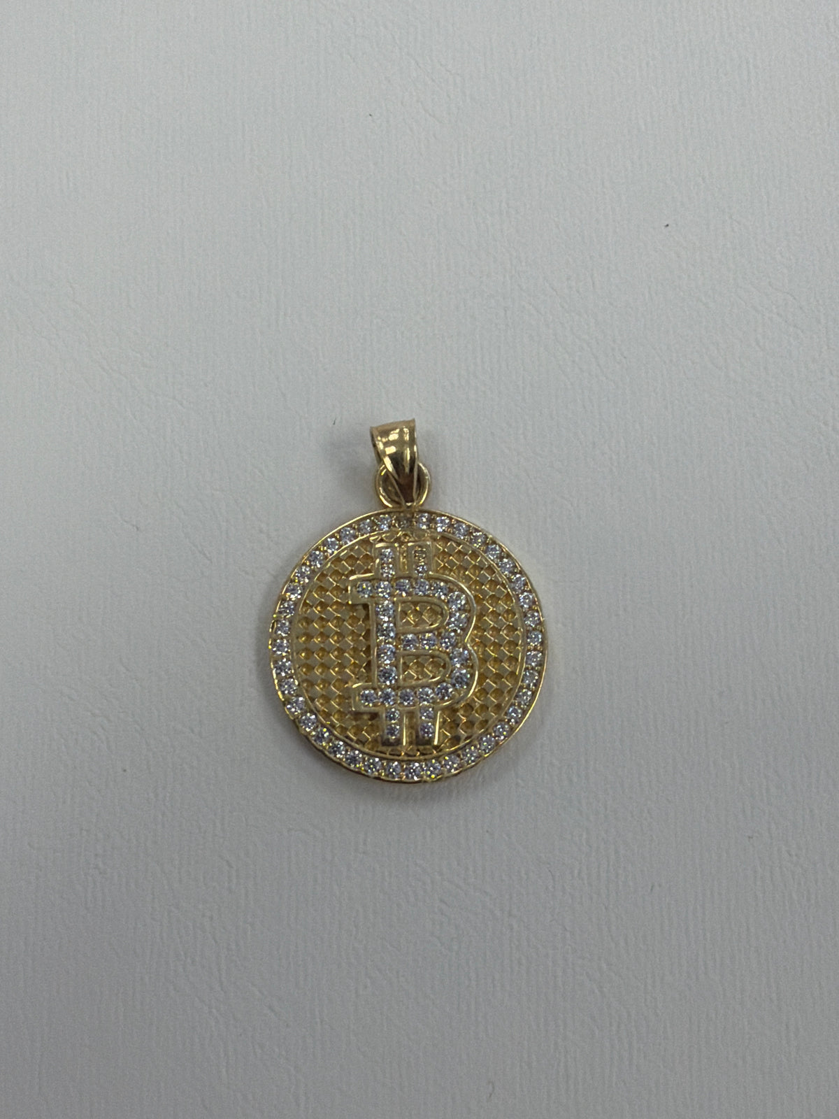 14k letter B pendant with Cz’s stones