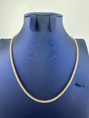 14k tennis necklace with stones yellow gold 3mm 16” 6.9 CT