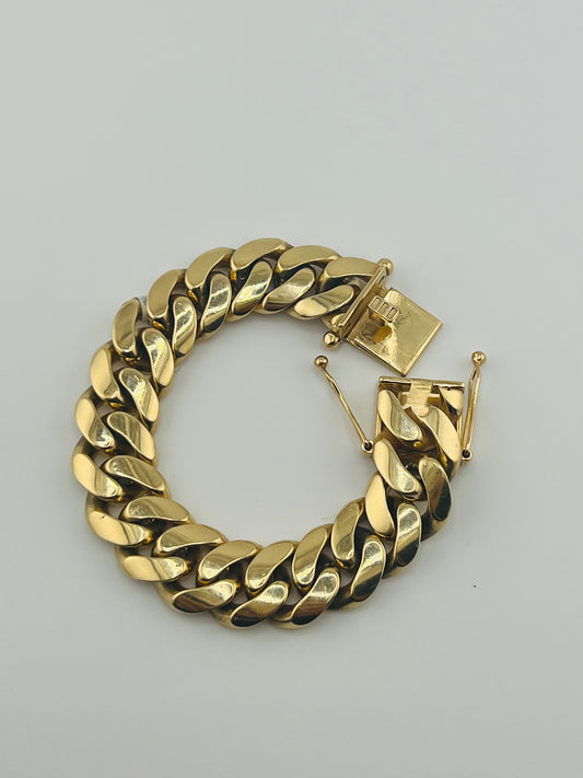 14k Solid cuban vip bracelet