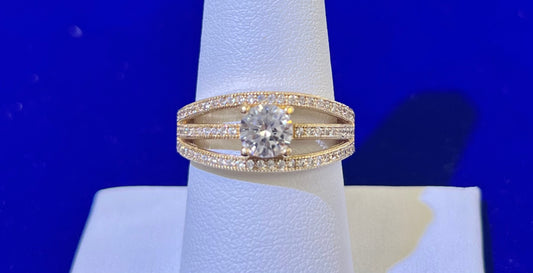 14k ring ladies engagement cz