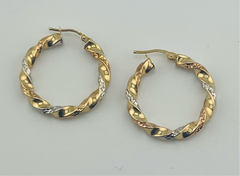 14k Earring big hoop 3 color