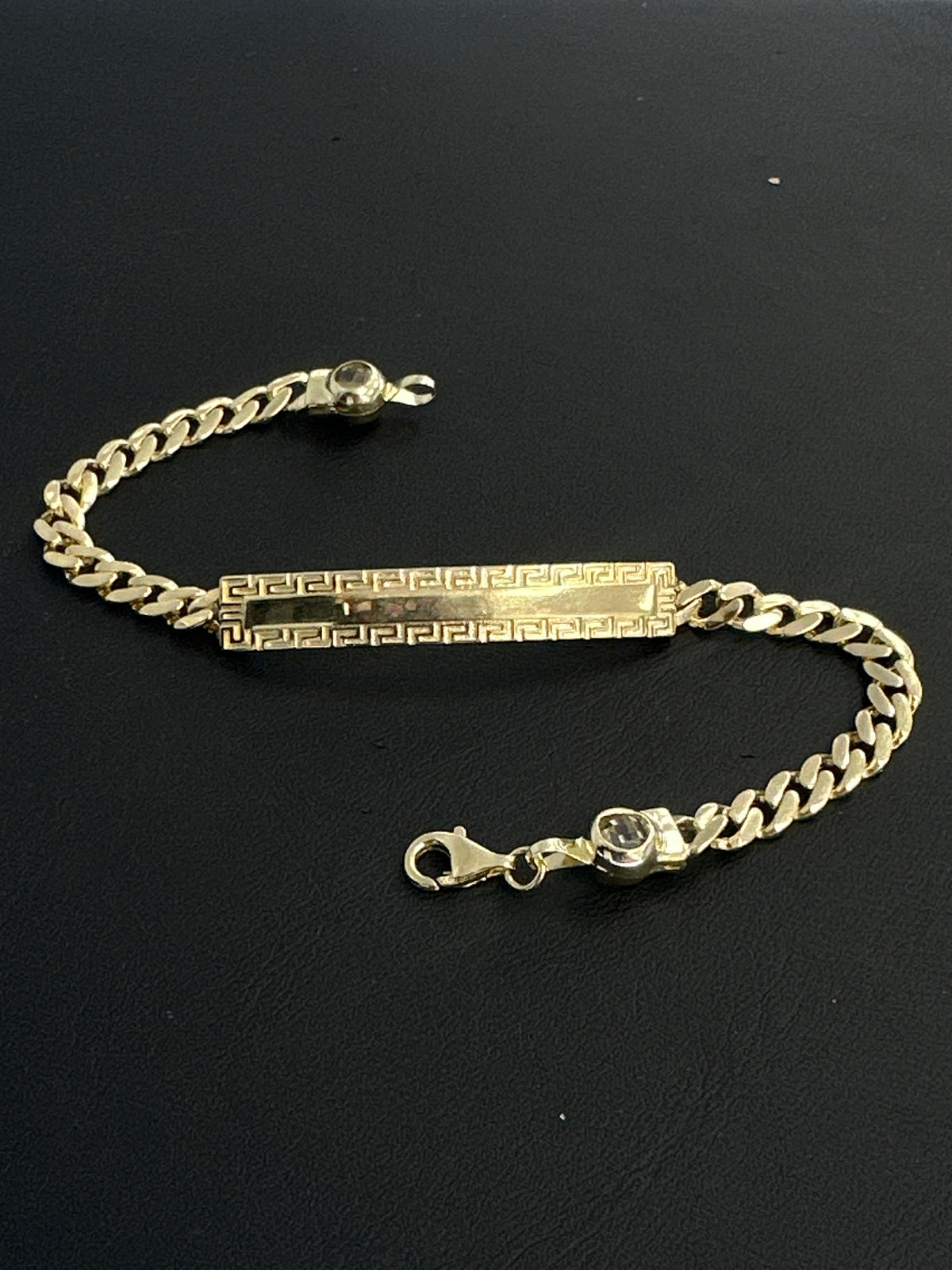 14k bracelet ID con placa y diseño 6.72g