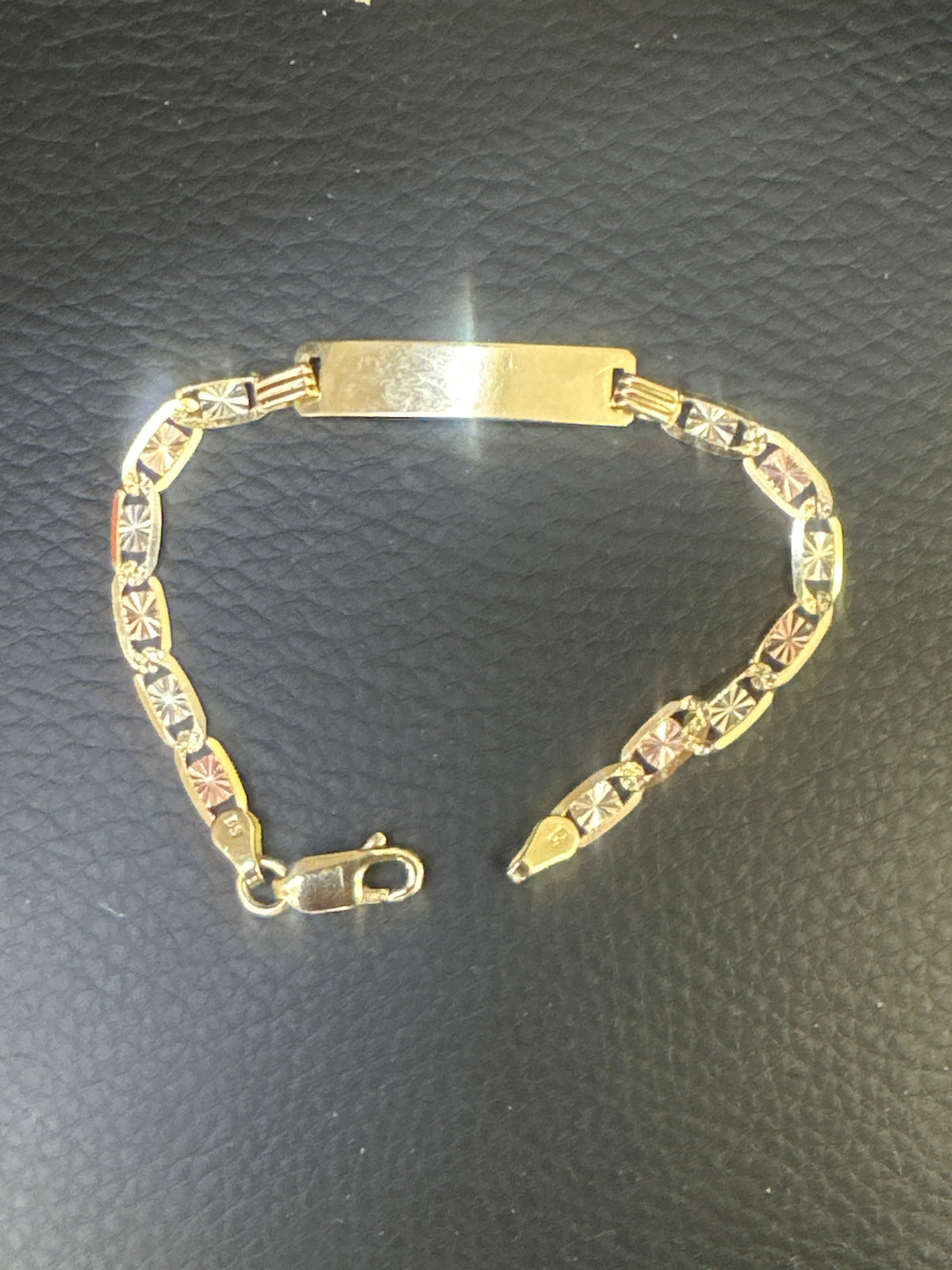 14k bracelet valentino ID 3 color 6” kids 0-9 years 5.5g