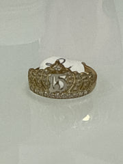 14k Quince (15) crown with stones