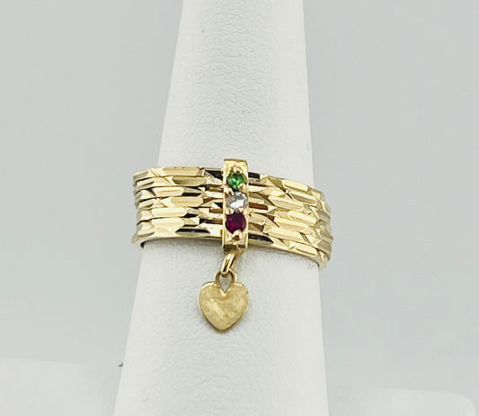 14k Semanario with heart size 8.5