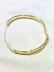 Bangle gold 14k virgen mary pulsa con virgencita