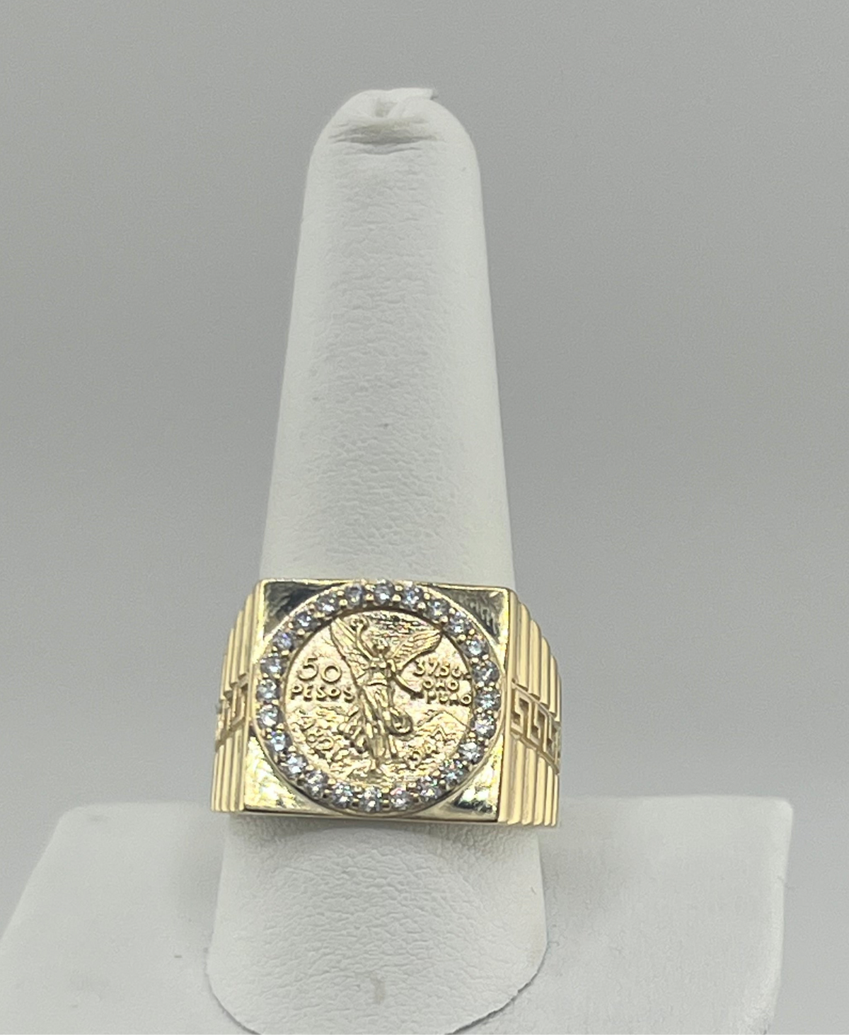 14k ring men black stone