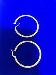 14k Earring big hoop yellow gold infinity style