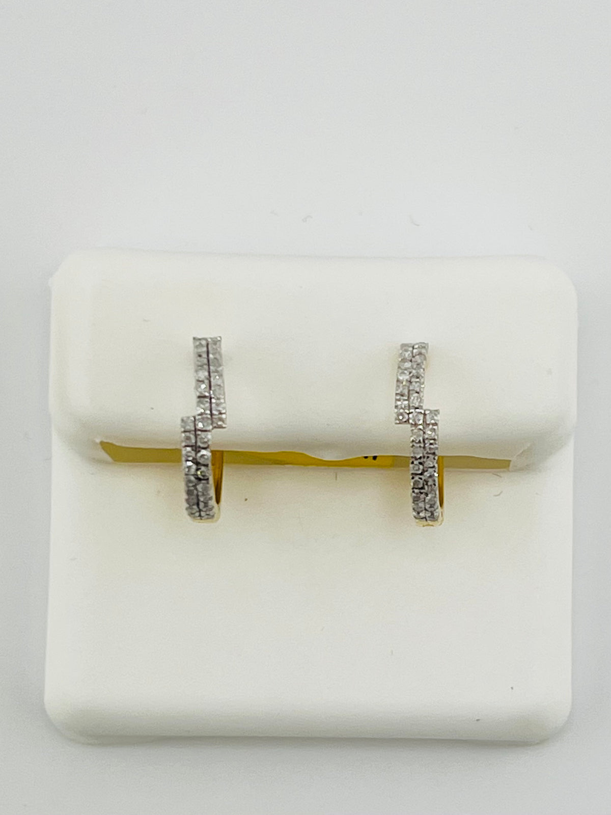 Silver diamond hoops 0.25ct
