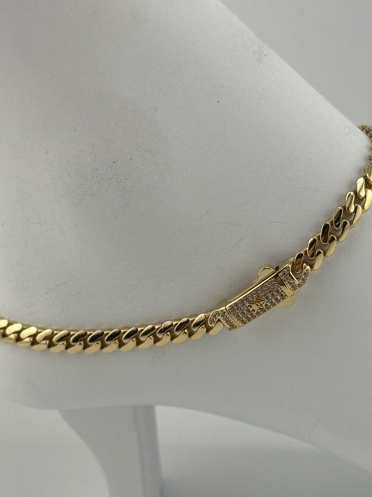 14k Anklet Monaco style bracelet for ankle