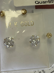 14k earring round 6mm