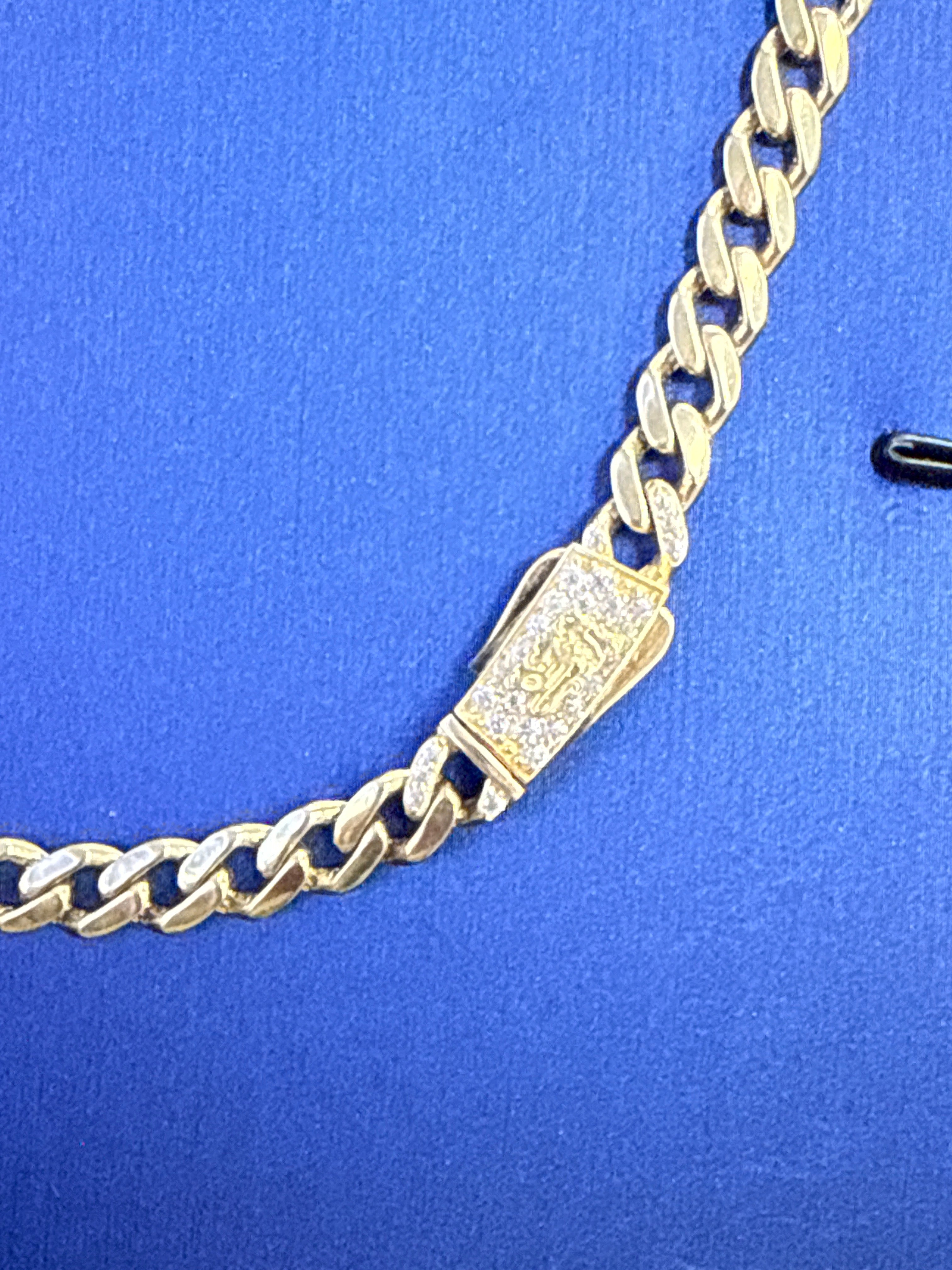 10k yellow gold Monaco necklace choker 16” 9.4g 5mm