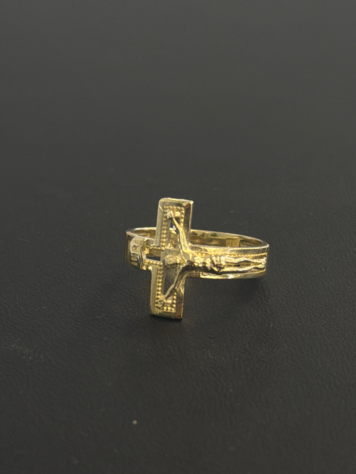 14k cross ring
