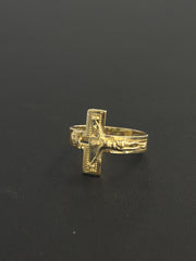 14k cross ring