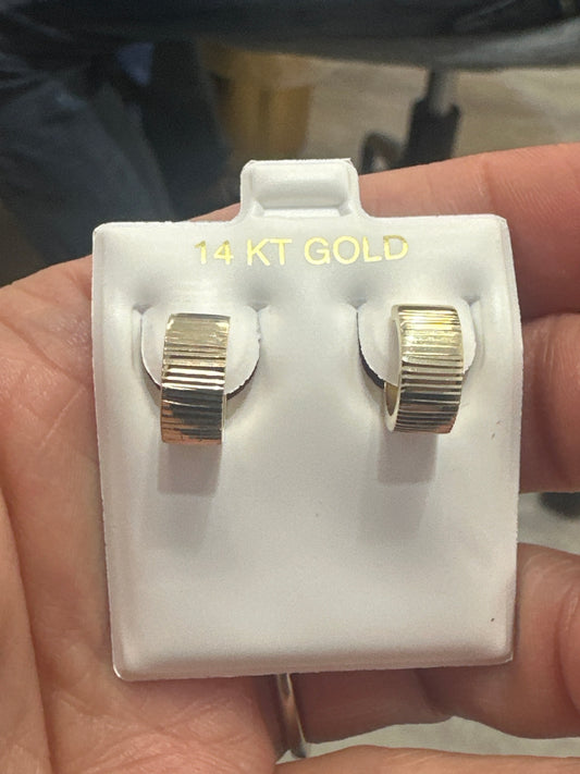 14k Earring big hoop mm