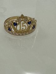 14k Quince (15) crown with stones