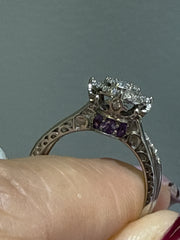 14k ring 2 duo set white gold ring matrimonio engagement