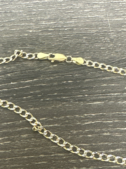 14k Necklace cuban style 20” hollow