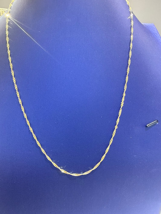 14k Necklace Singapore style 16”