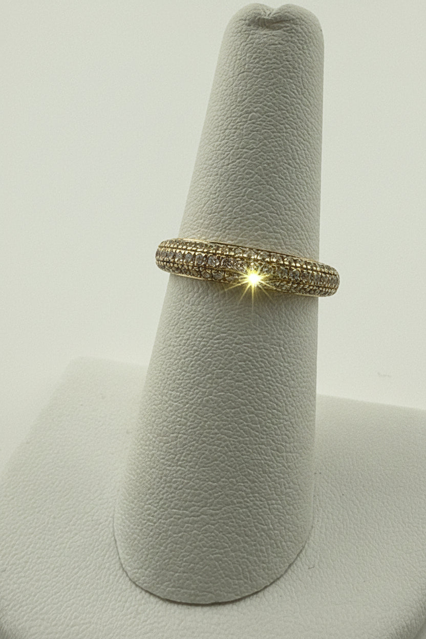 14k diamond wedding band .50ct aro