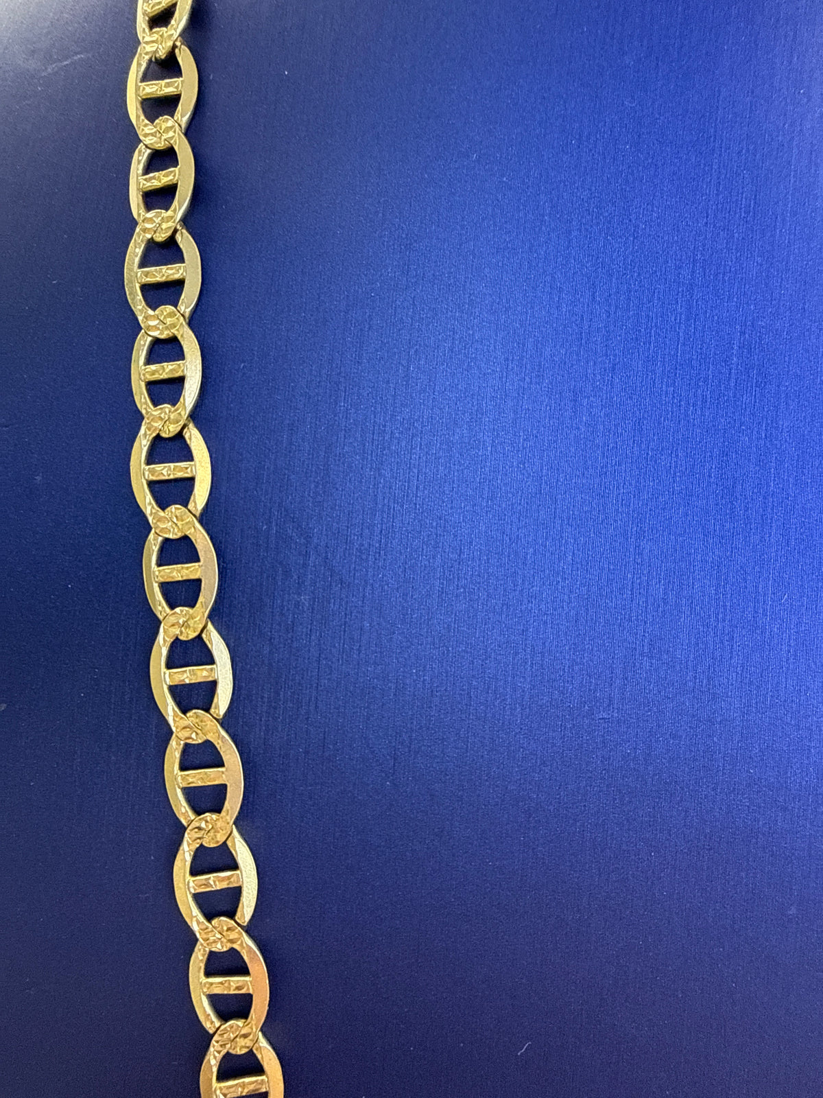 14k Necklace gucci style diamond cut 24” 28.4 g 7.5g
