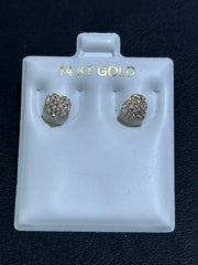 earring score back 14k heart