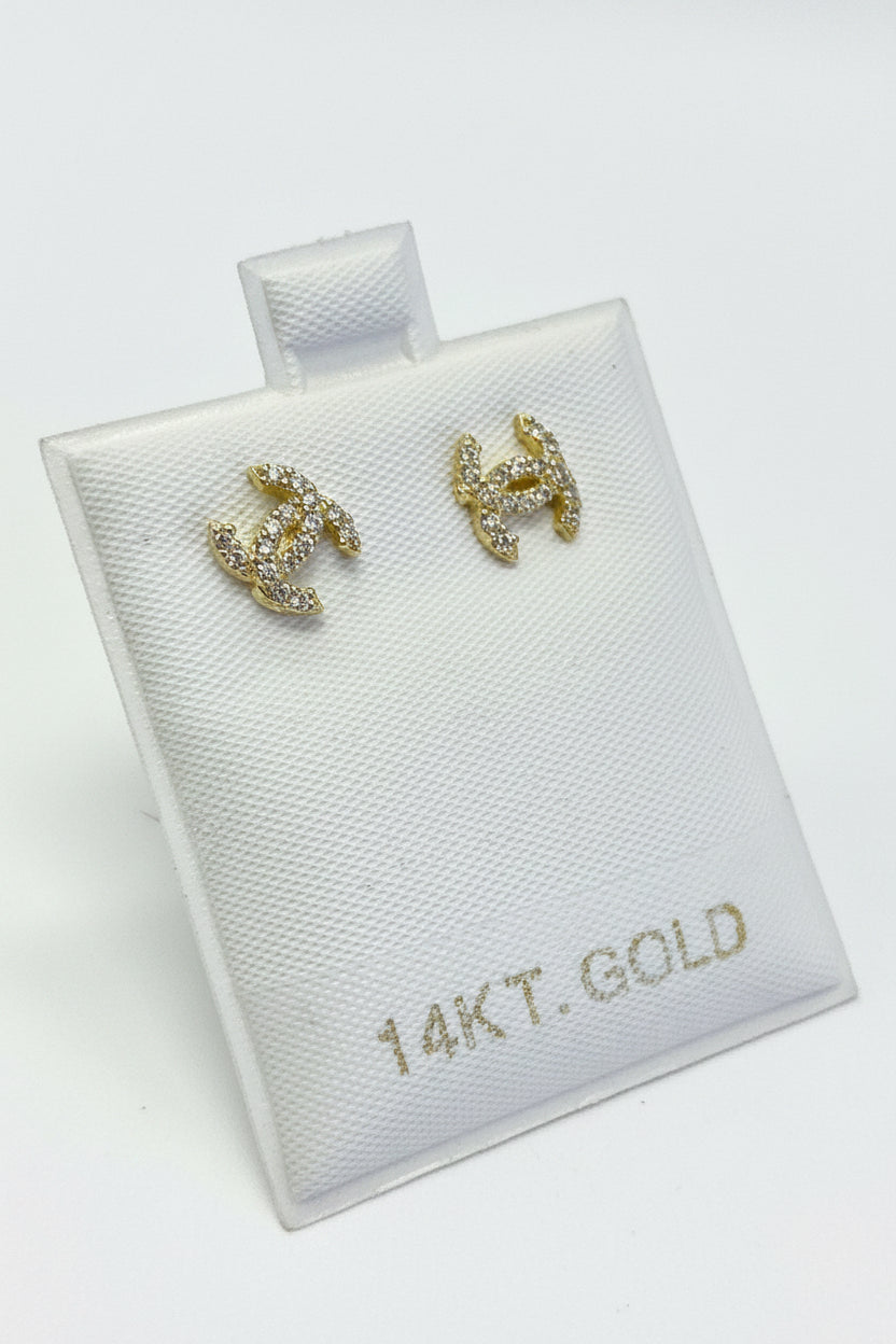 14k  CC  earring push back