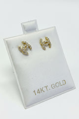 14k  CC  earring push back