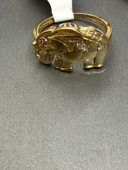 14k Ring Elefant