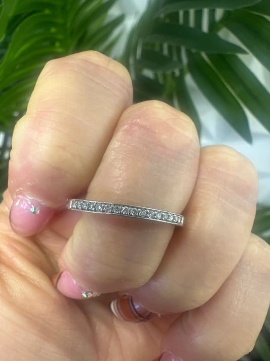 10k ring white diamond band #10