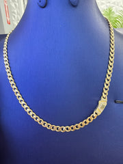 14k yellow gold monaco necklace choker 16” 10.78g 5mm