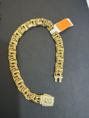 10k italian style monaco bracelet