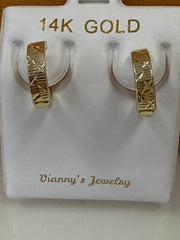 14k hoops small Huggies