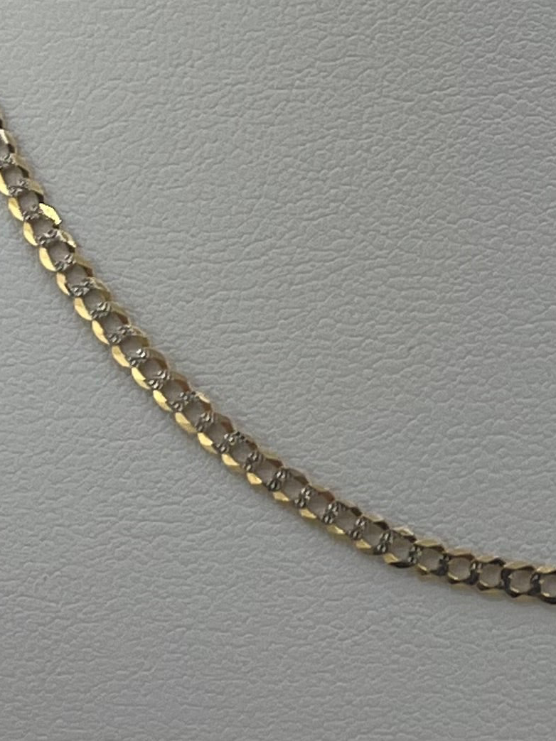 14k Necklace cuban style 16” 3.39g 2.6mm