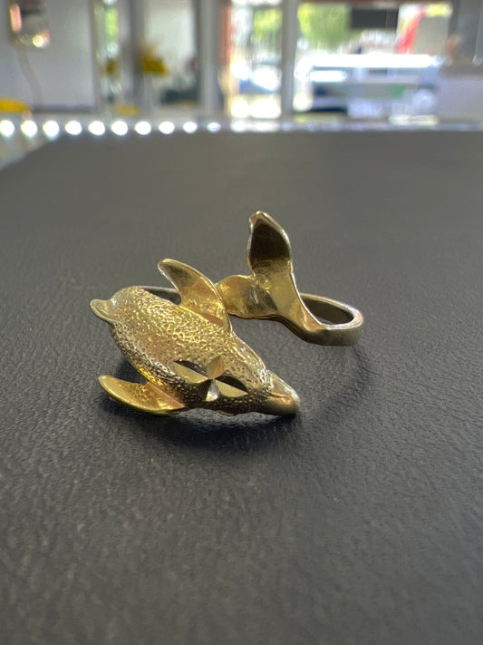 14k dolphin ring