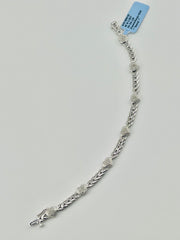 925 Silver bracelet with diamonds heart .25ct