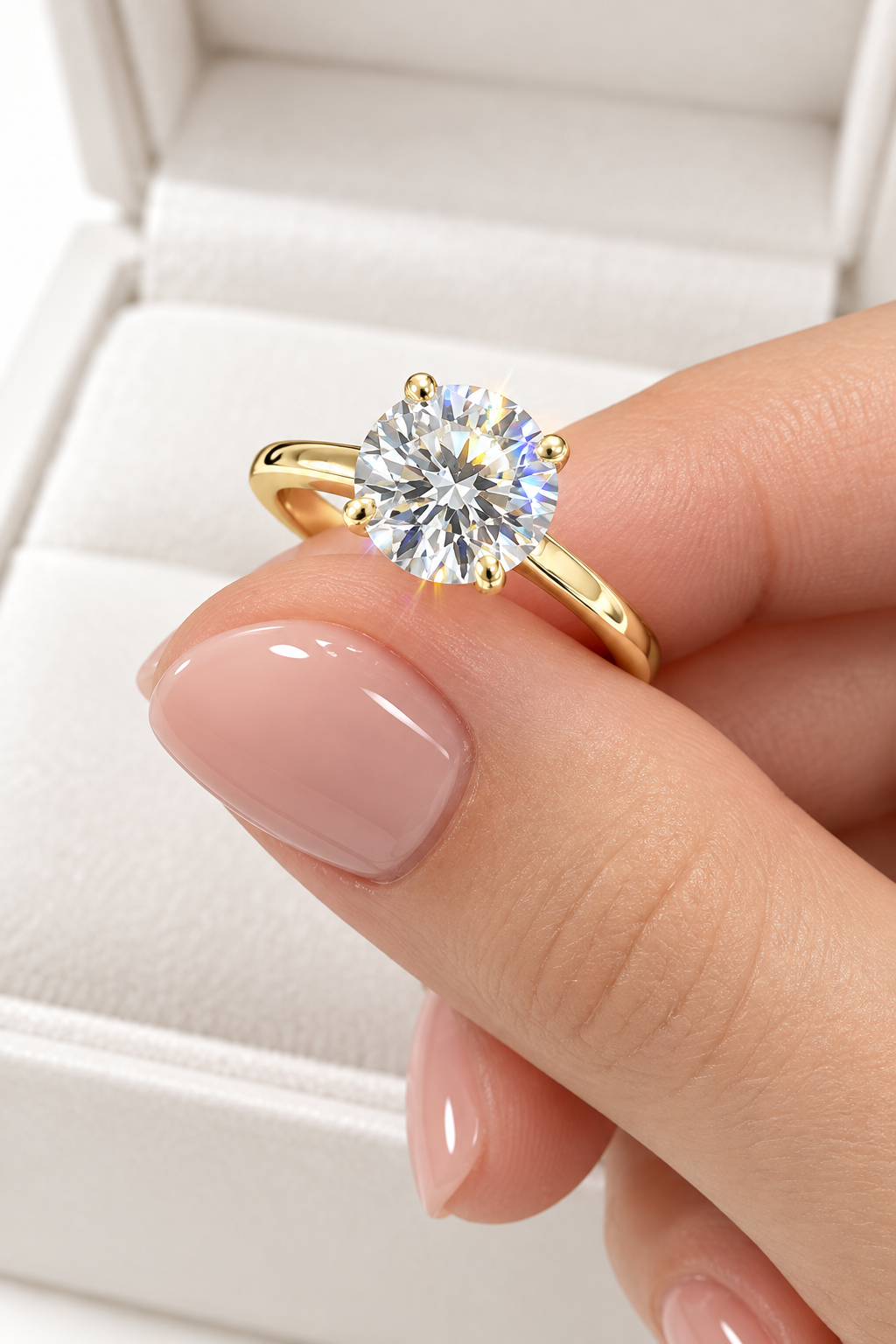 14k Diamond Engagement ring lab diamond 2.00 ct