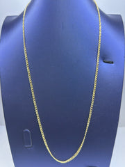14k Necklace cuban style 22” hollow